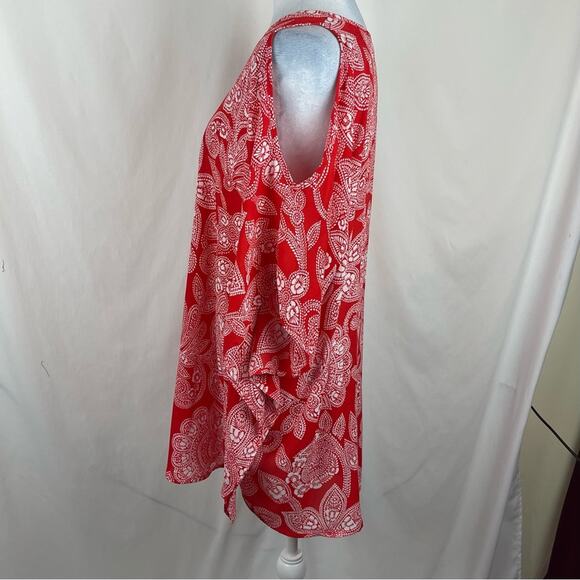 Show Me Your Mumu Red White Coastal Cruise Vacation Kaftan Tunic Top NWOT Size S - Picture 5 of 13
